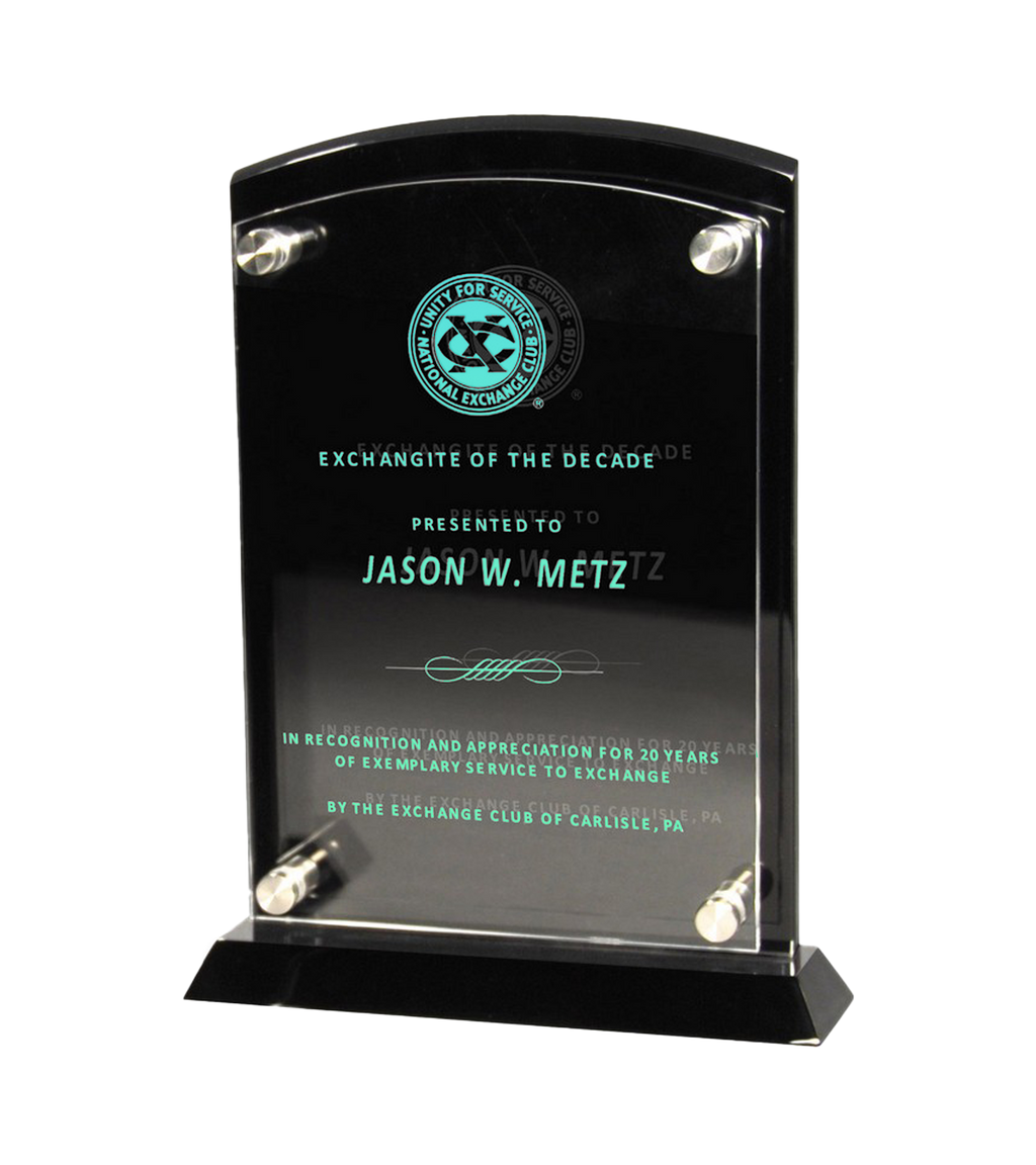 UV Color Printed Freestanding Floating Acrylic Plaque
