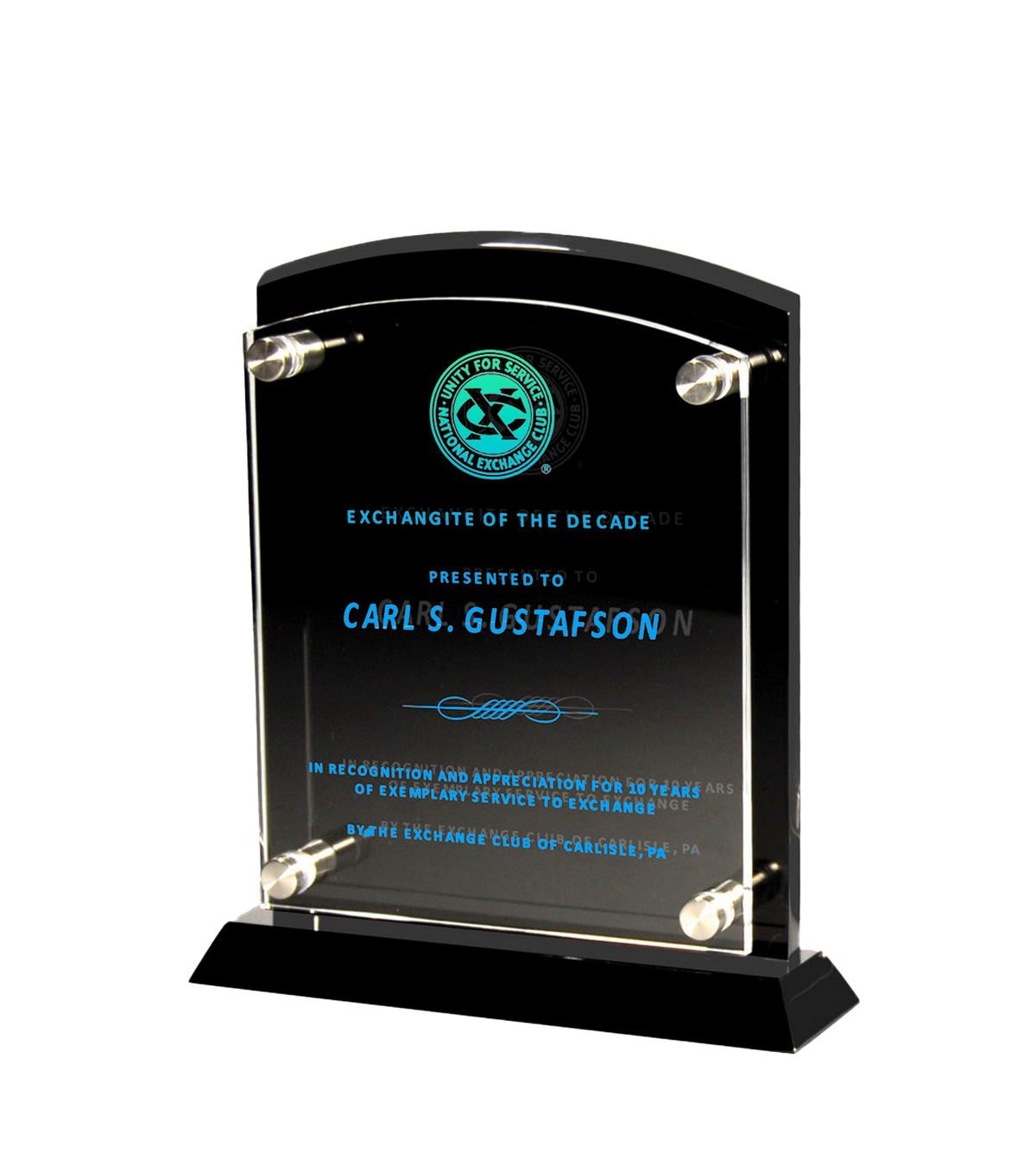 UV Color Printed Freestanding Floating Acrylic Plaque