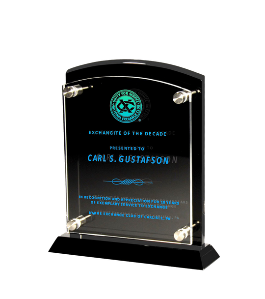 UV Color Printed Freestanding Floating Acrylic Plaque