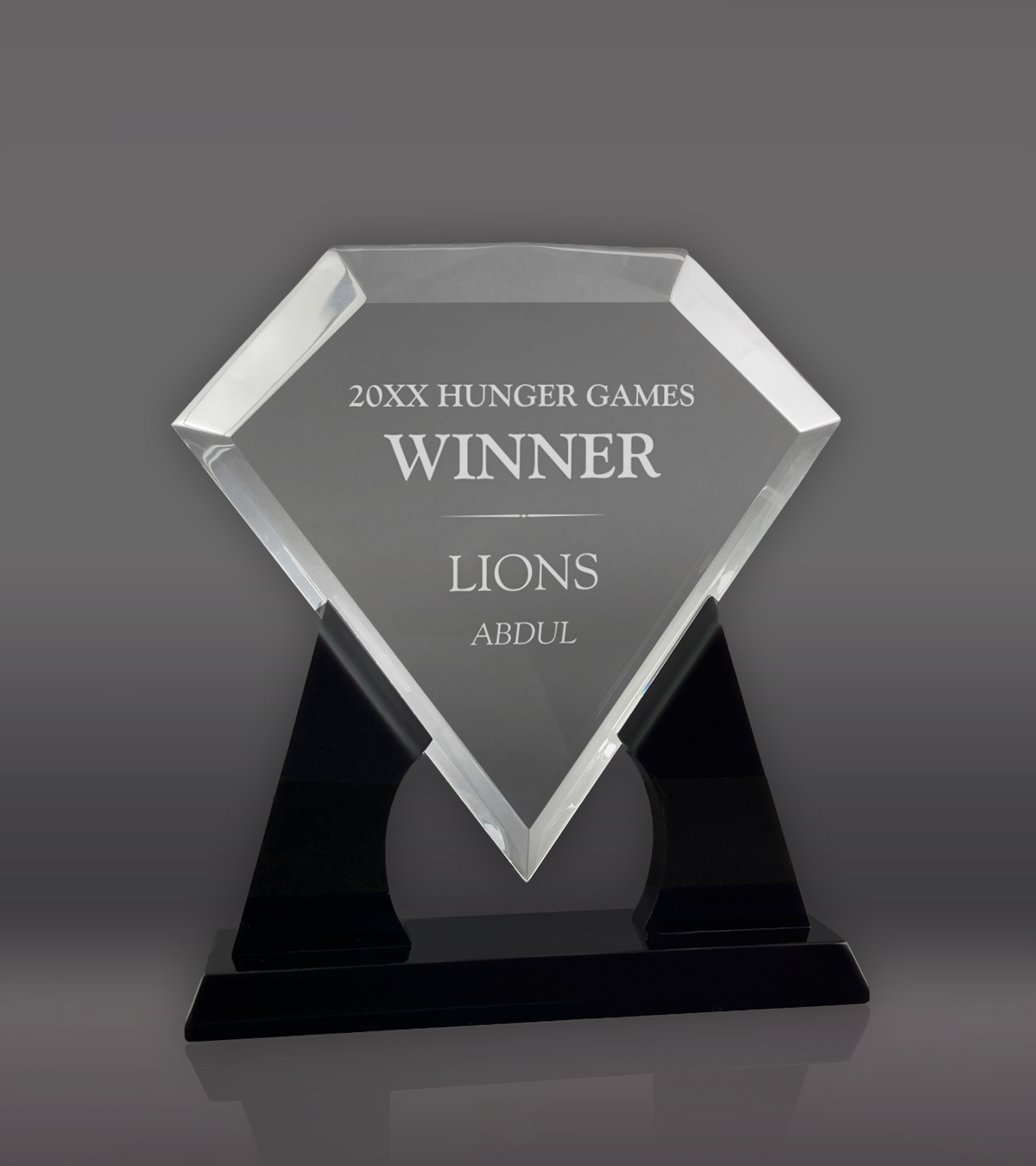 Laser Engraved Paramount Diamond Acrylic Award – Clear