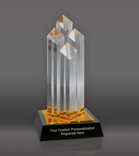 Gold Diamond Towers Acrylic Award