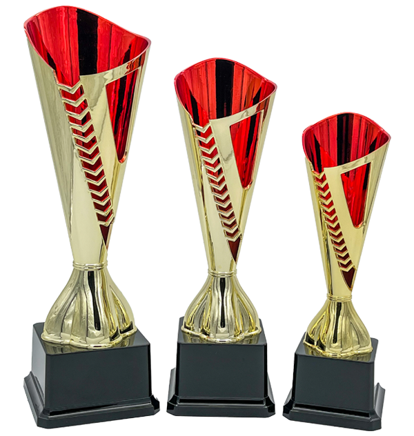  Red and Gold Deco Custom Cup Trophy Sizes