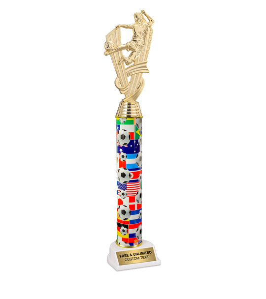 Epic World Flag Soccer Trophy
