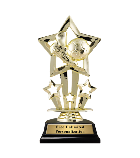 Shooting Star Soccer Trophy