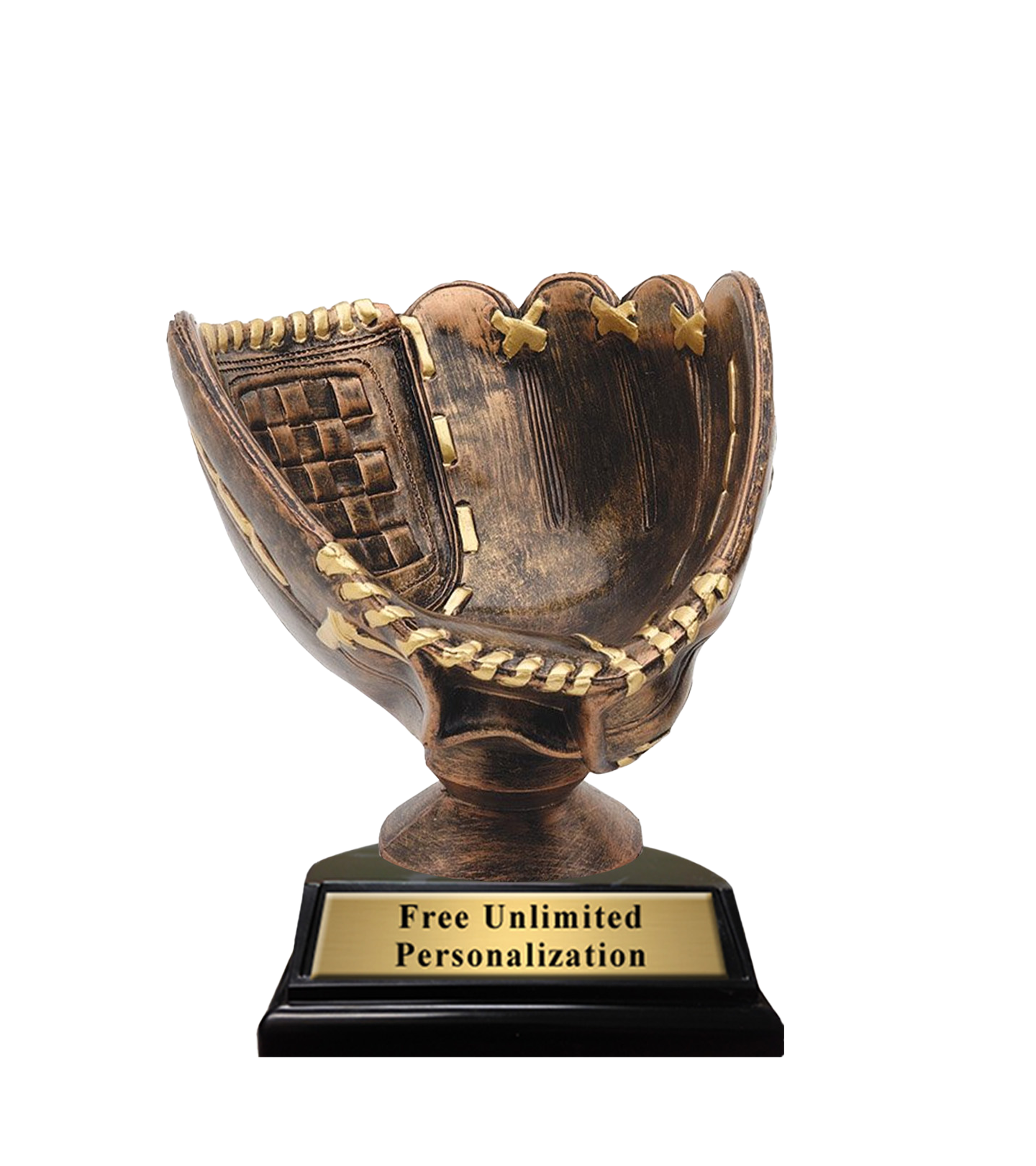 Gold Game Ball Softball Glove Trophy