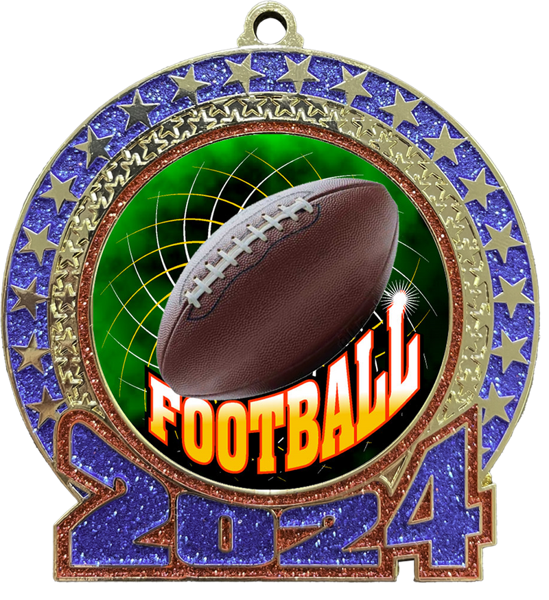 2024 Glitter Football Medal