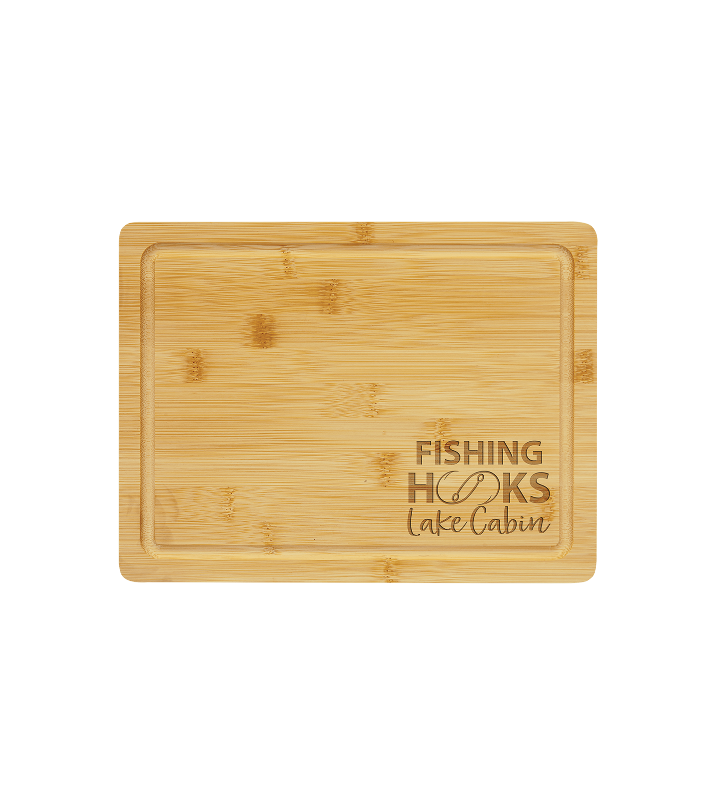 Engraved Bamboo Cutting Board with Drip Ring