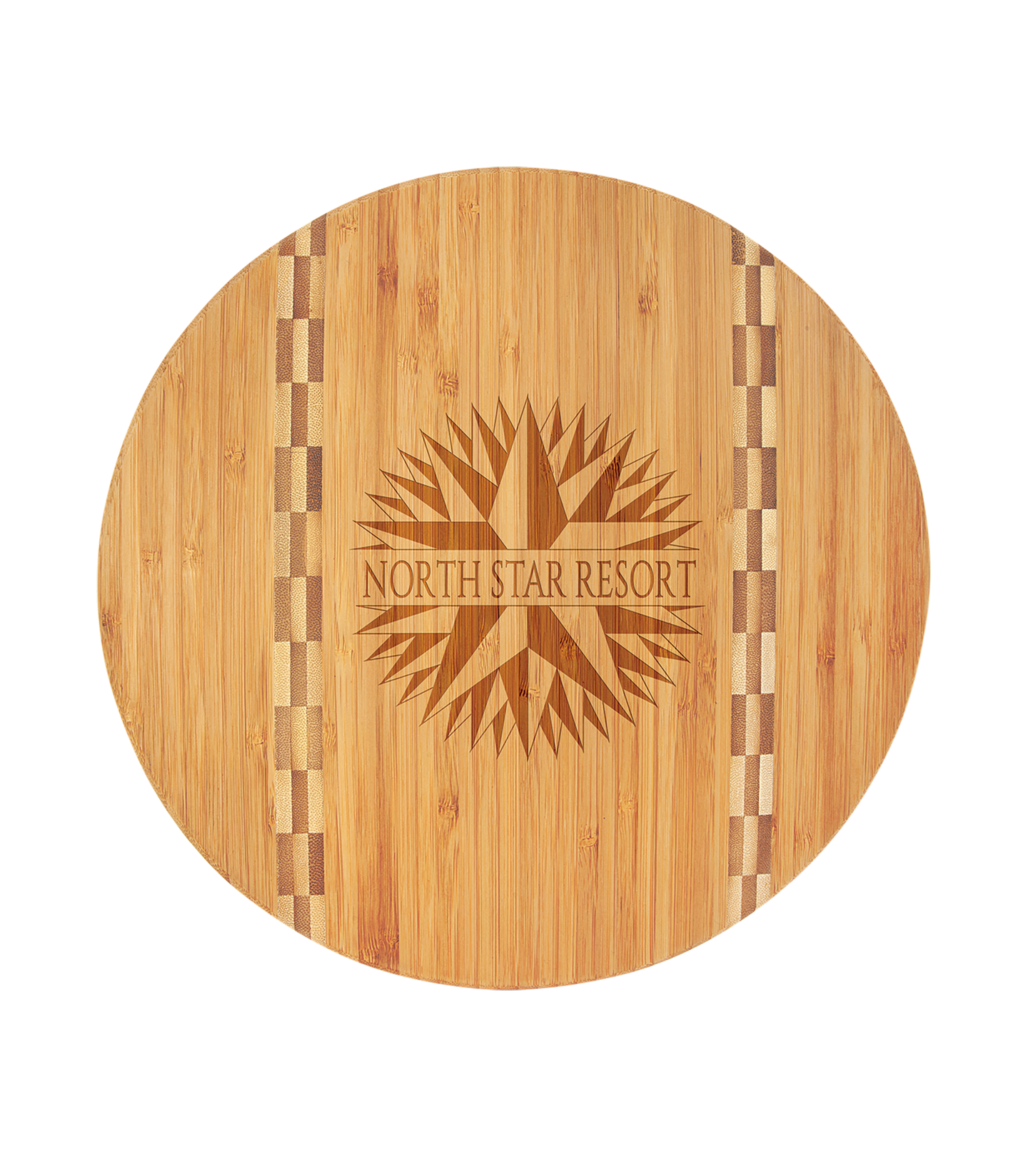 Round Bamboo Engraved Cutting Board - 11.75 inch