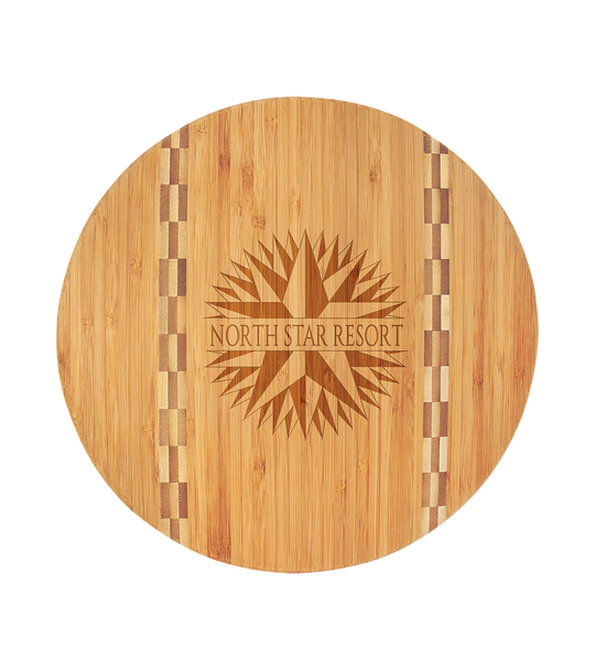 Round Bamboo Engraved Cutting Board - 11.75 inch