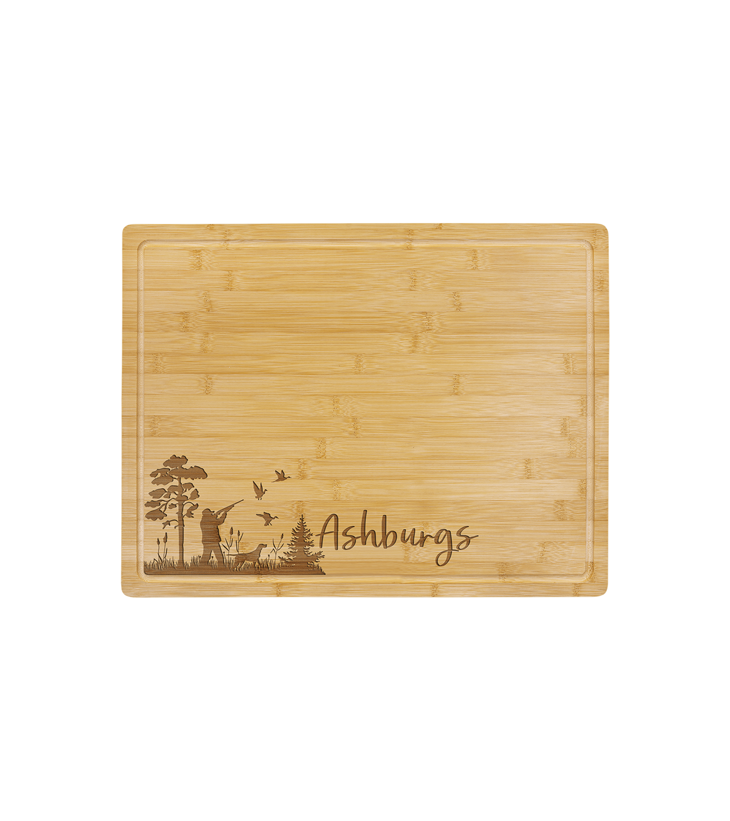 Engraved Bamboo Cutting Board with Drip Ring