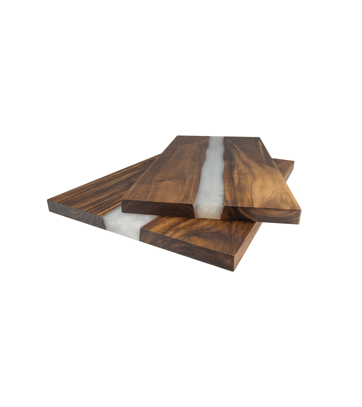 Acacia with White Pearl Resin Personalized Serving Board