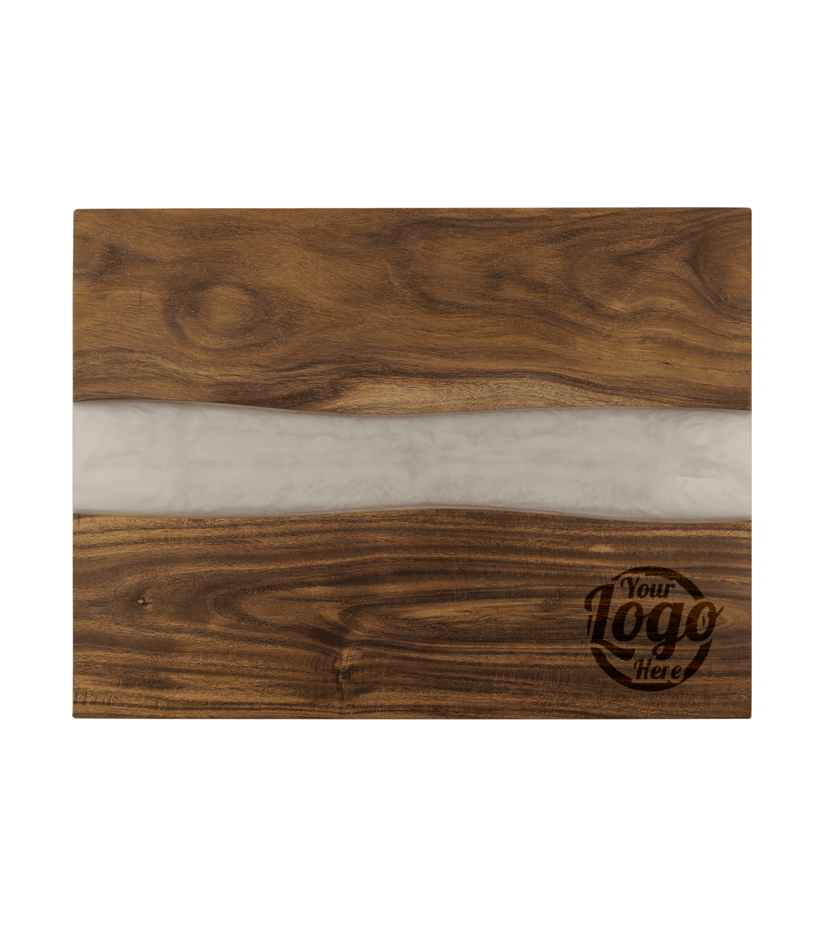 Acacia with White Pearl Resin Personalized Serving Board