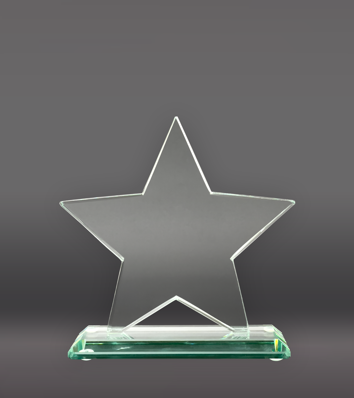 Star Glass Award Front