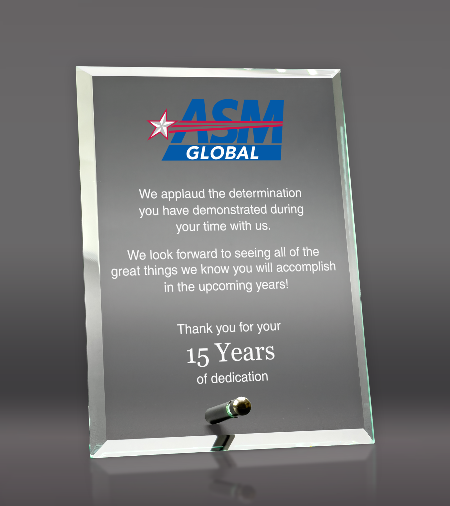 Color Printed Standing Glass Plaque