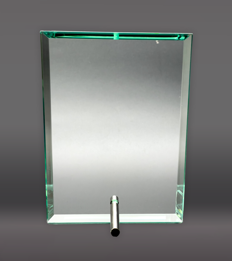 Color Printed Standing Glass Plaque Rear