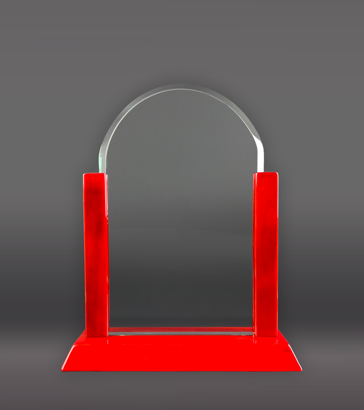 Rosewood Arch Glass Award Front