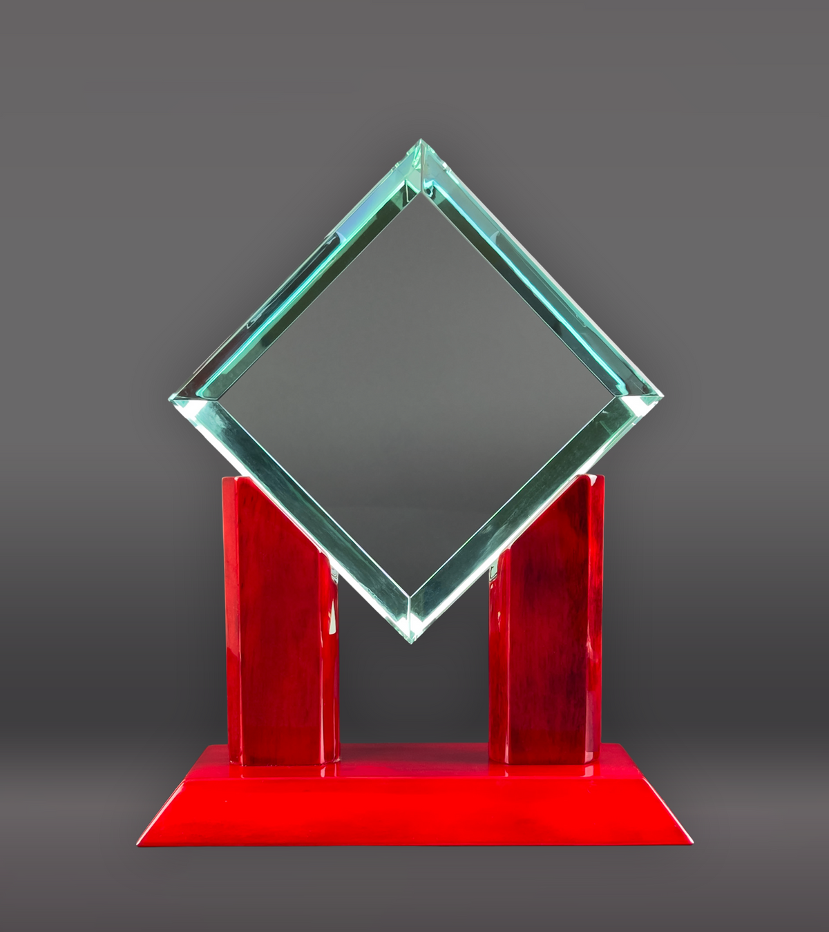Rosewood Diamond Glass Award Rear