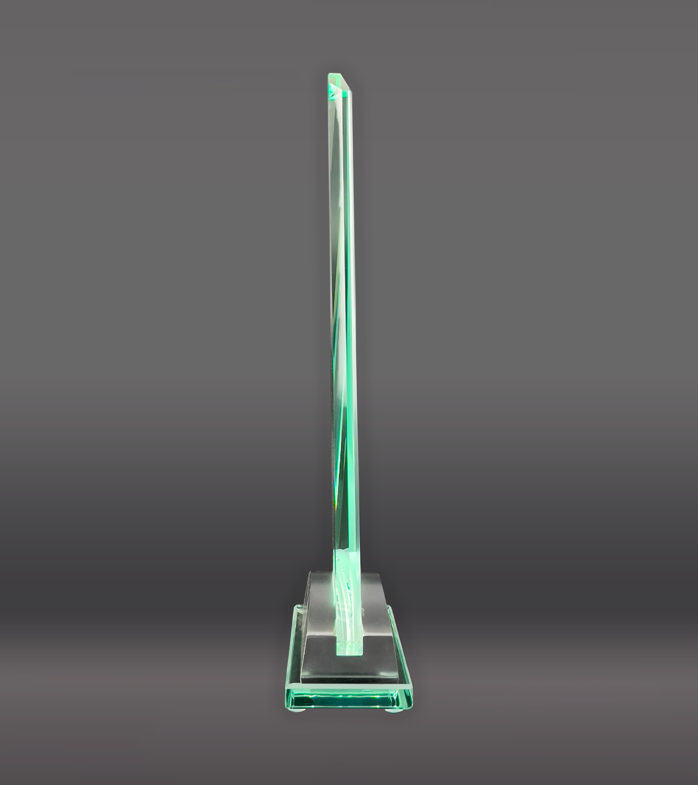  Steel Obelisk Glass Award Side
