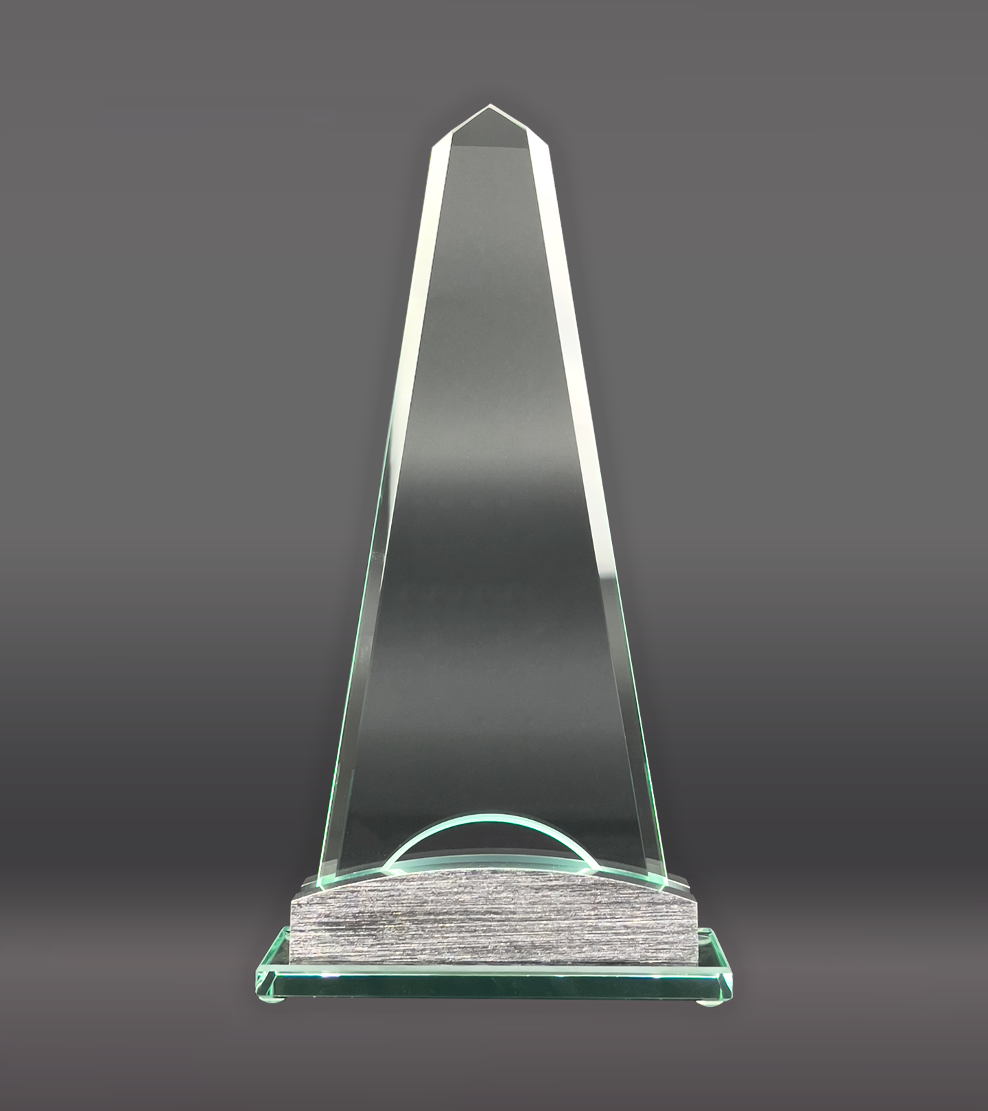  Steel Obelisk Glass Award Rear