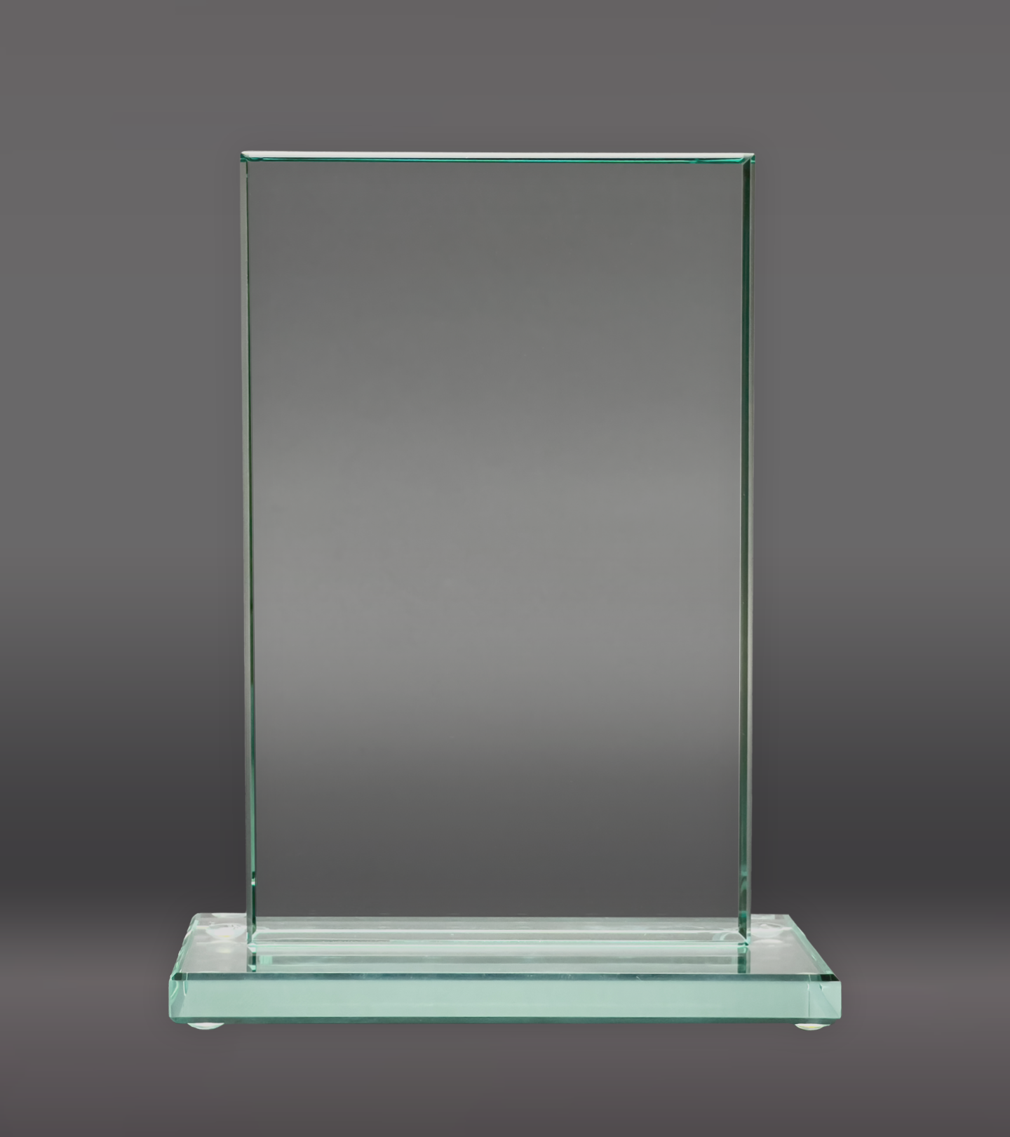 Color Printed Rectangle Glass Trophy Rear