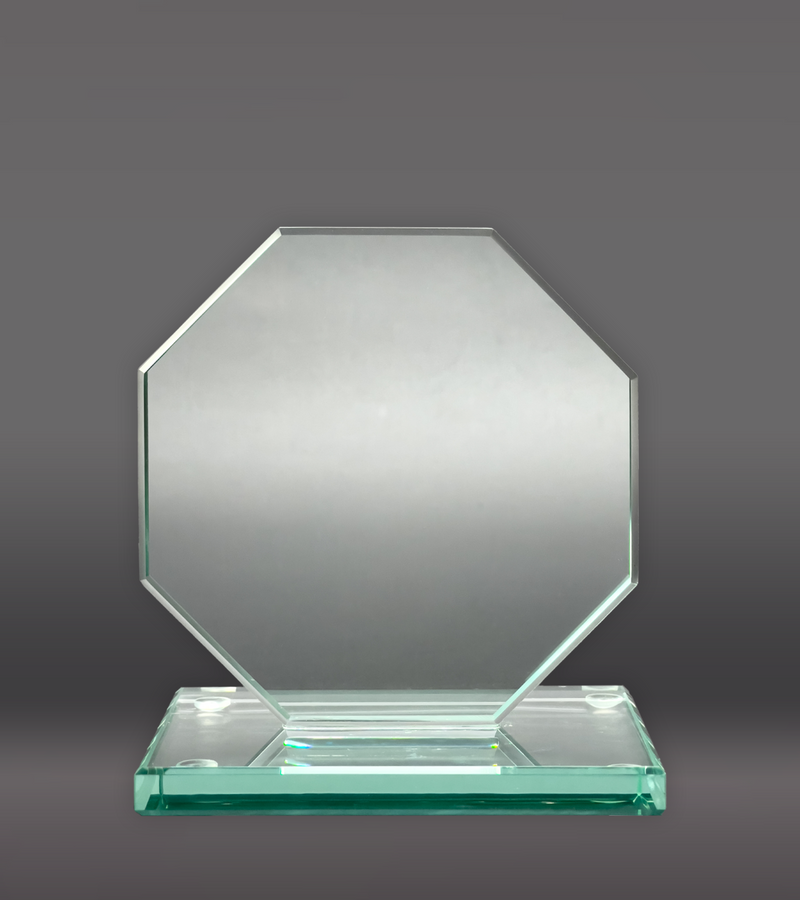 Octagon Glass Award Front