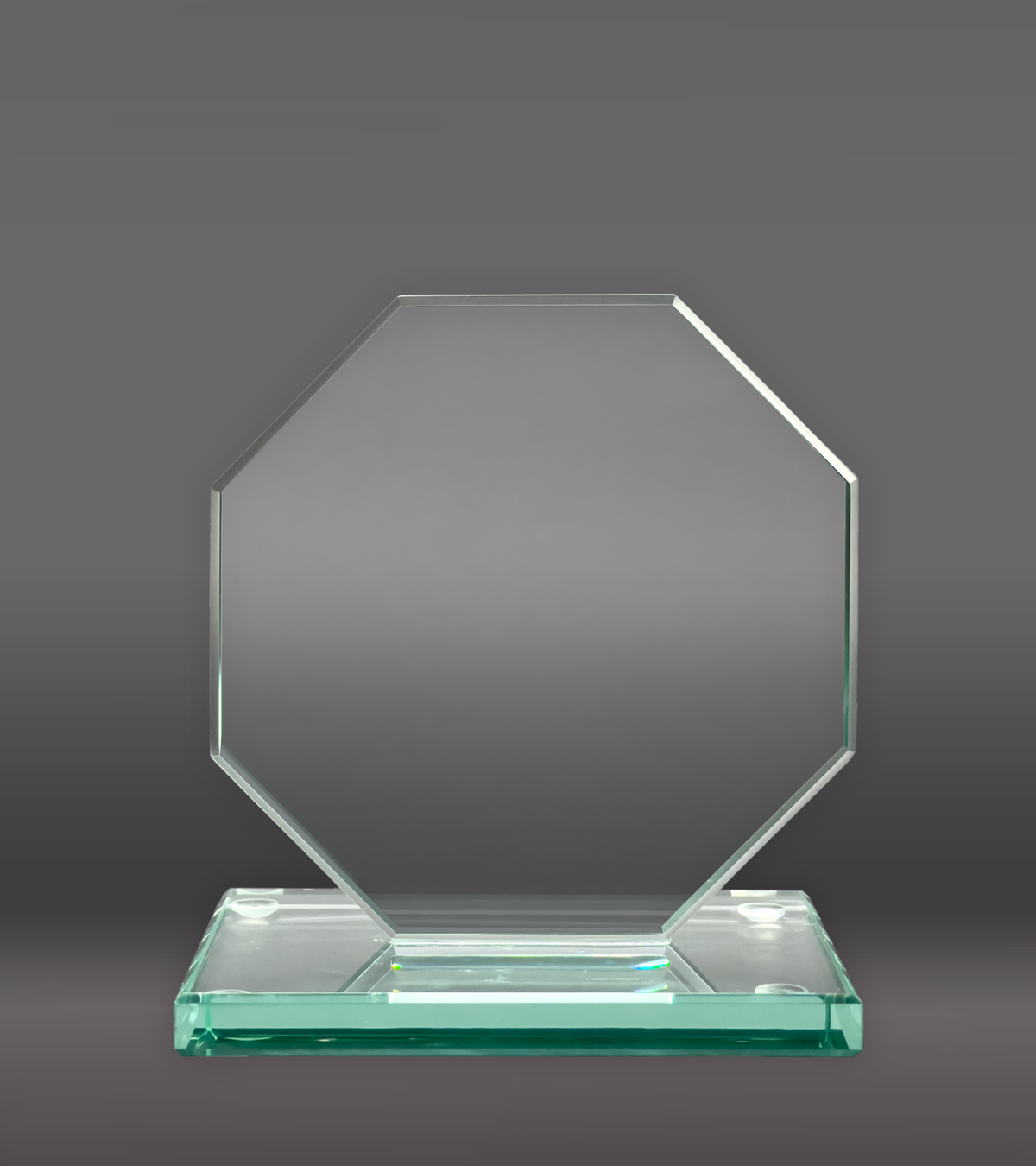Octagon Glass Award  Rear