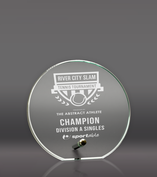 Standing Circle Glass Plaque