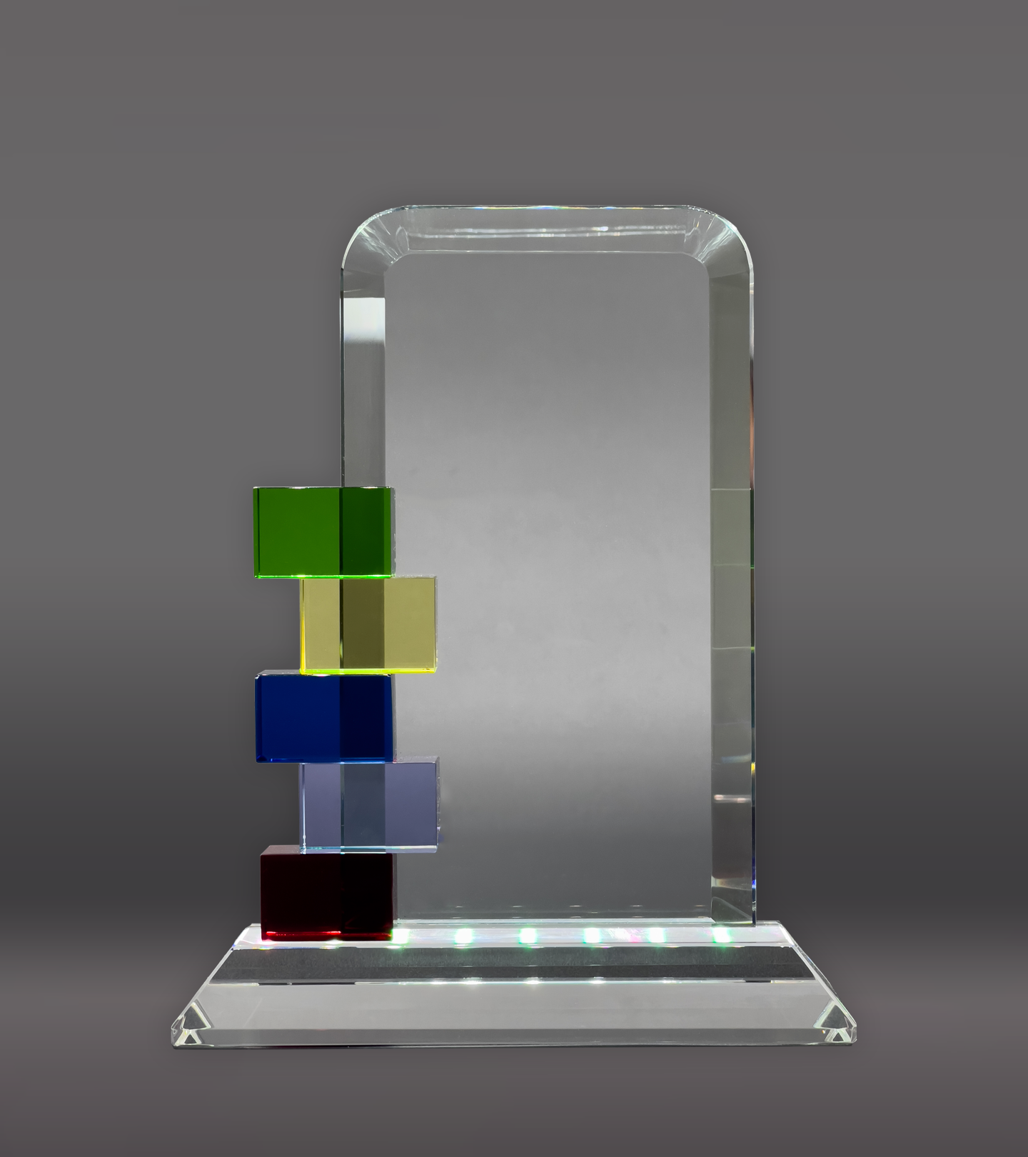 Color Blocks Glass Award Front