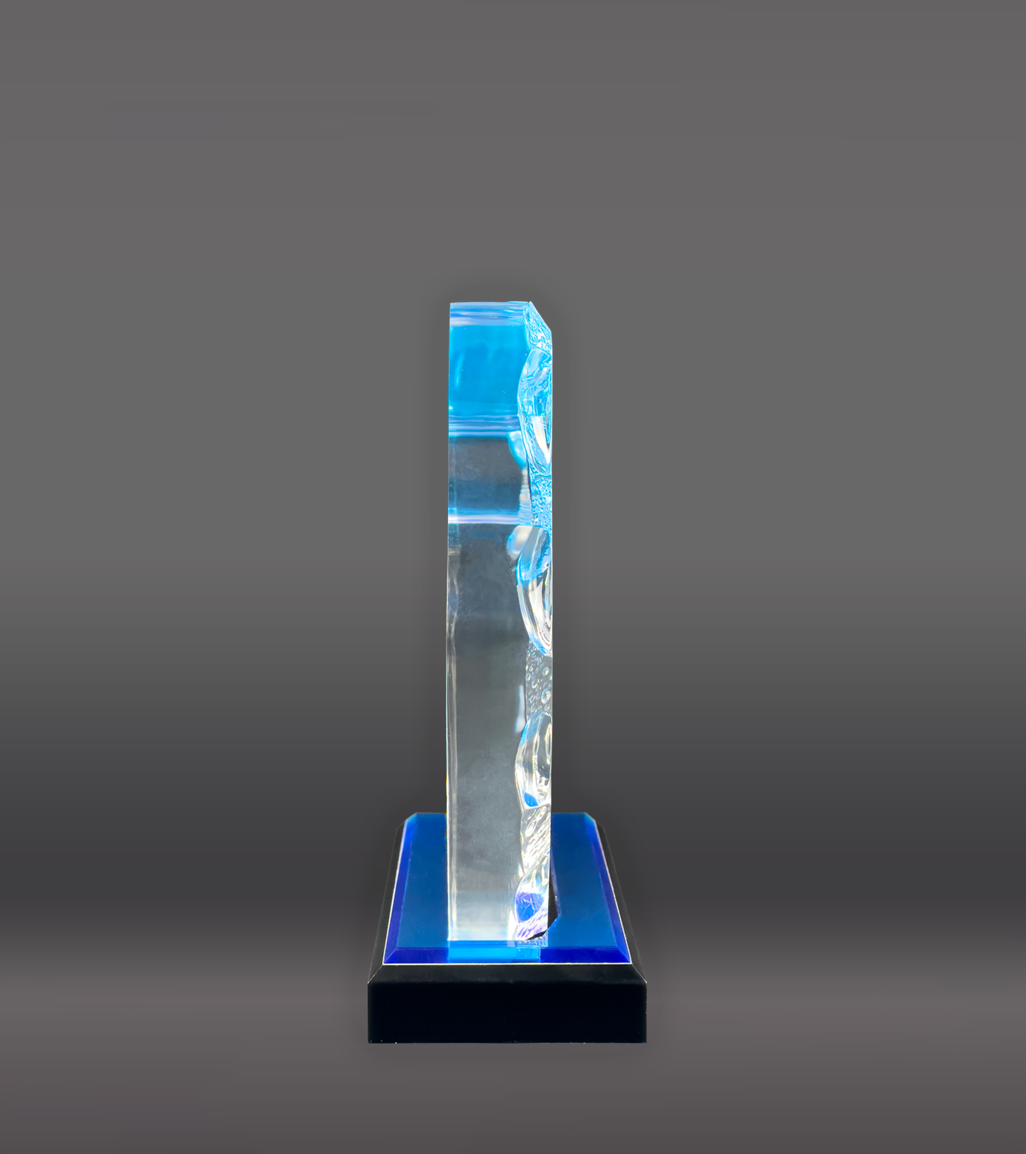 Laser Engraved Blue Glacier Impress Acrylic Award