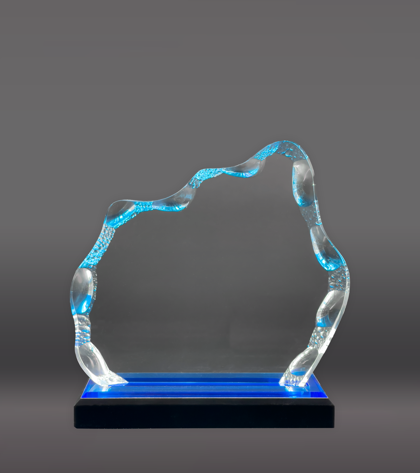 Laser Engraved Blue Glacier Impress Acrylic Award