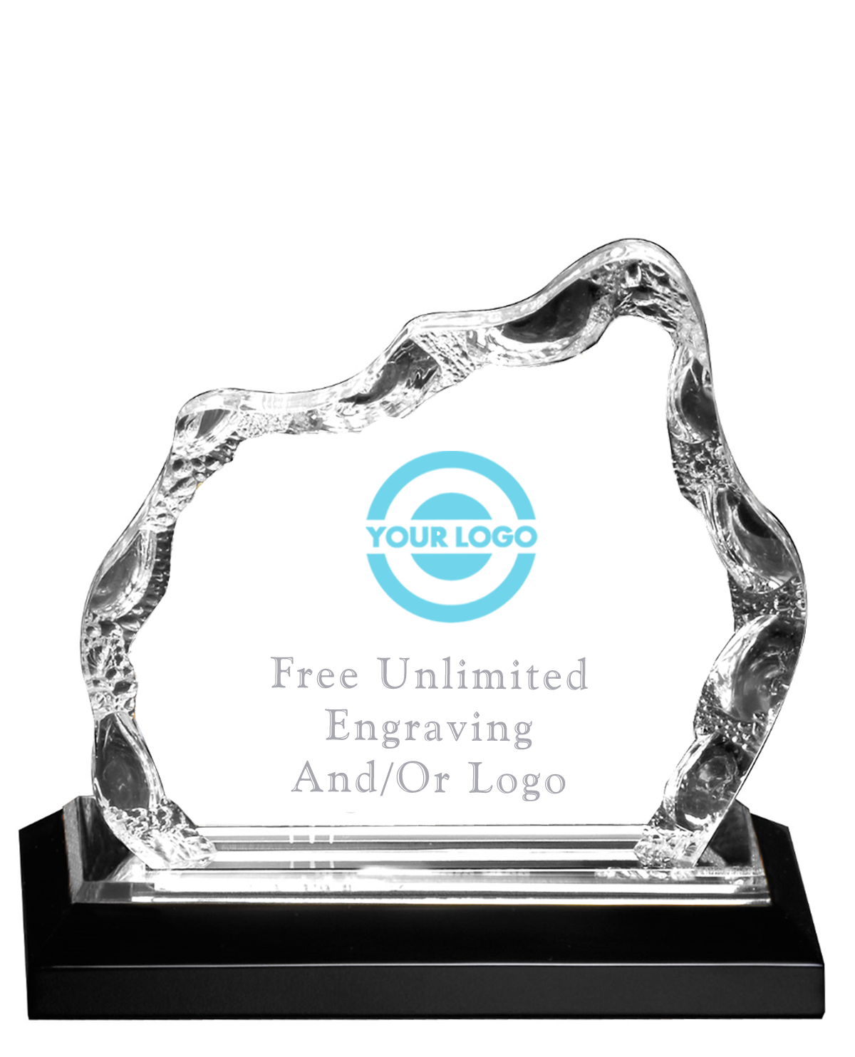 Color Printed Silver Ice Glacier Impress Acrylic Award