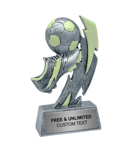 Glow In The Dark Soccer Trophy