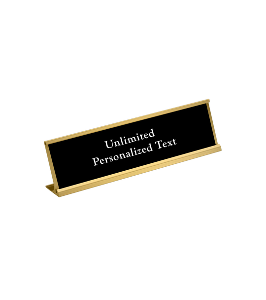 Gold Desk Name Plate Holder