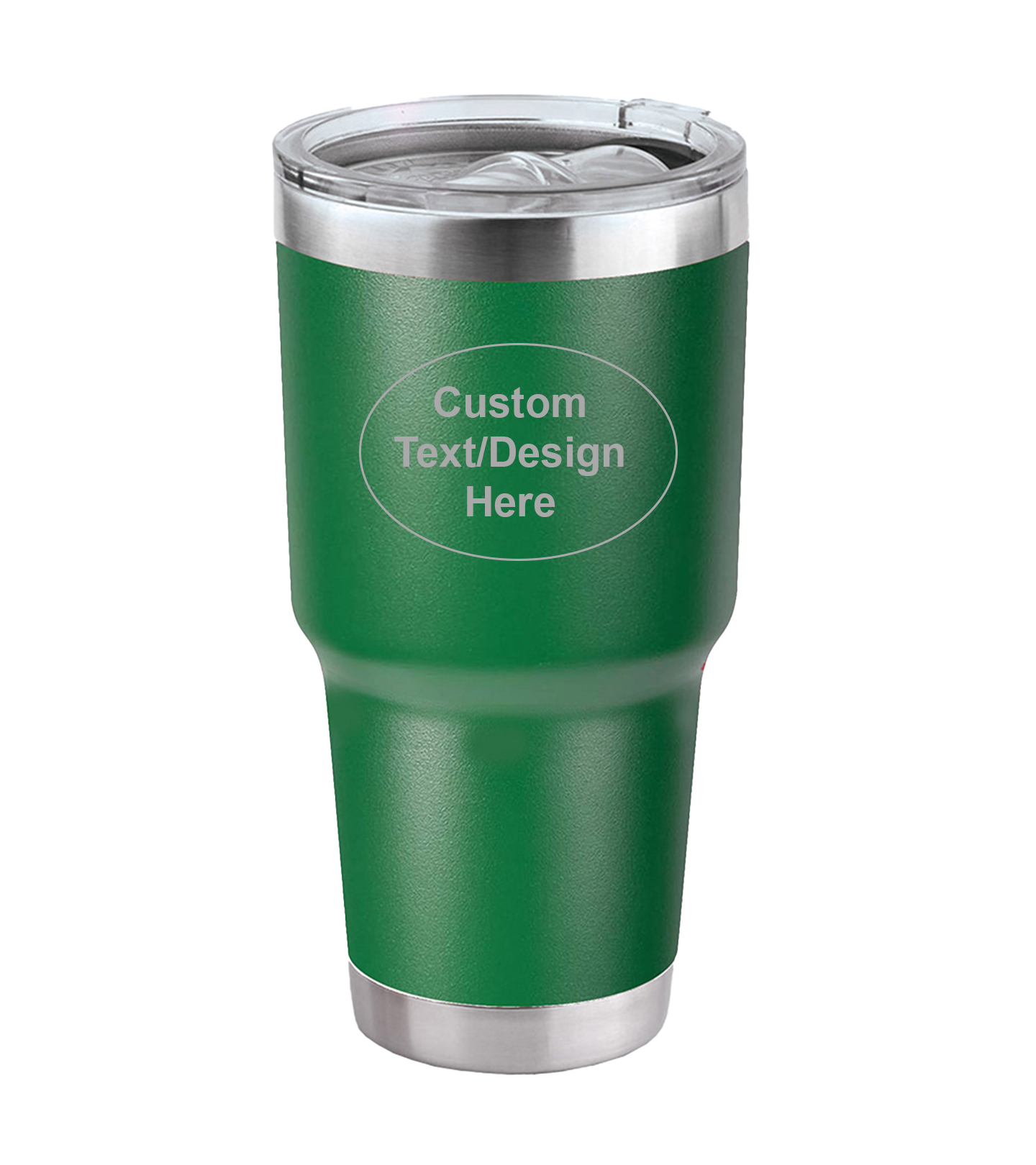 30 Oz Custom Insulated Green Tumbler With Engraving