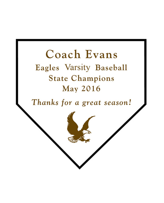 Home Plate Plaque - Engraved