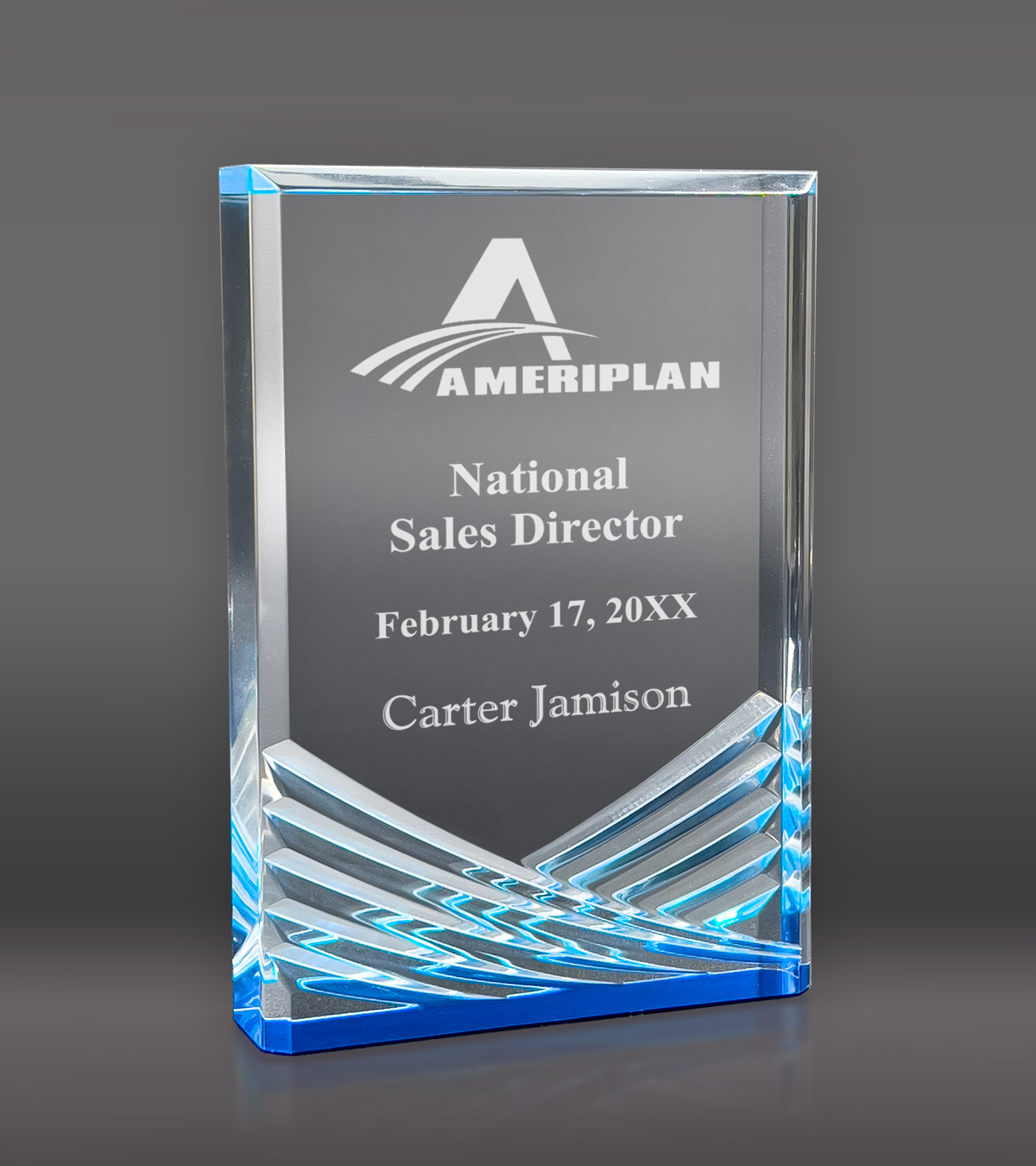Blue Inspire Acrylic Award