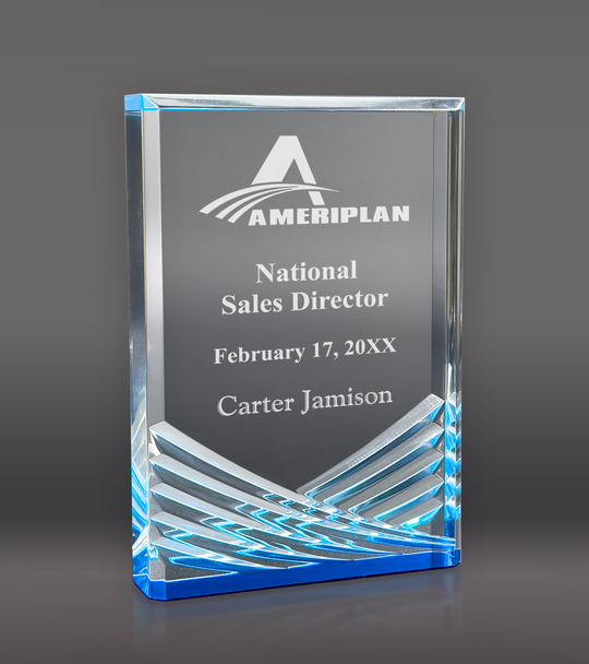 Blue Inspire Acrylic Award