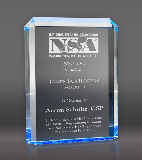 Blue Lexus Acrylic Award