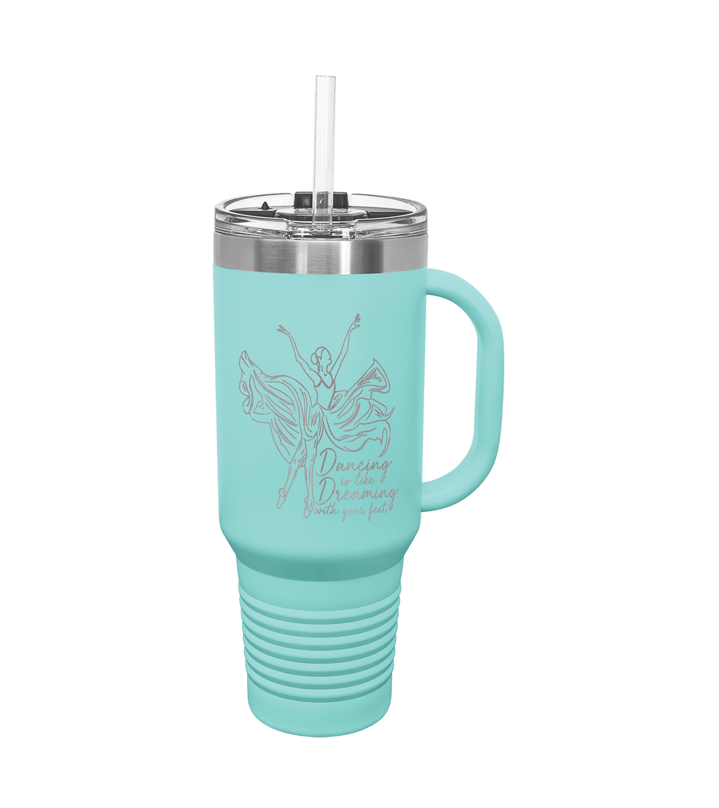 Insulated Personalized Travel Mug with Handle - 40 oz