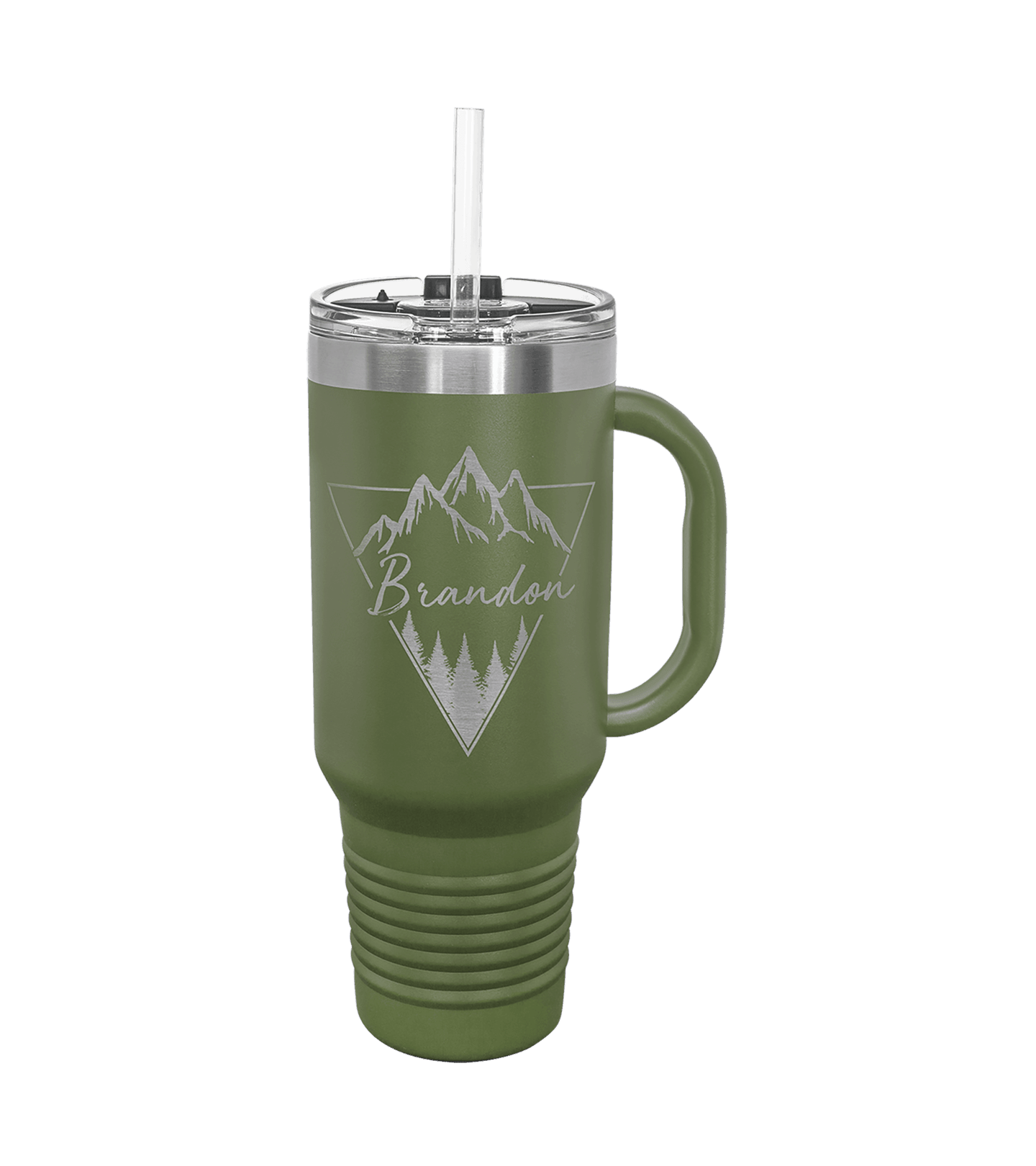 Insulated Personalized Travel Mug with Handle - 40 oz