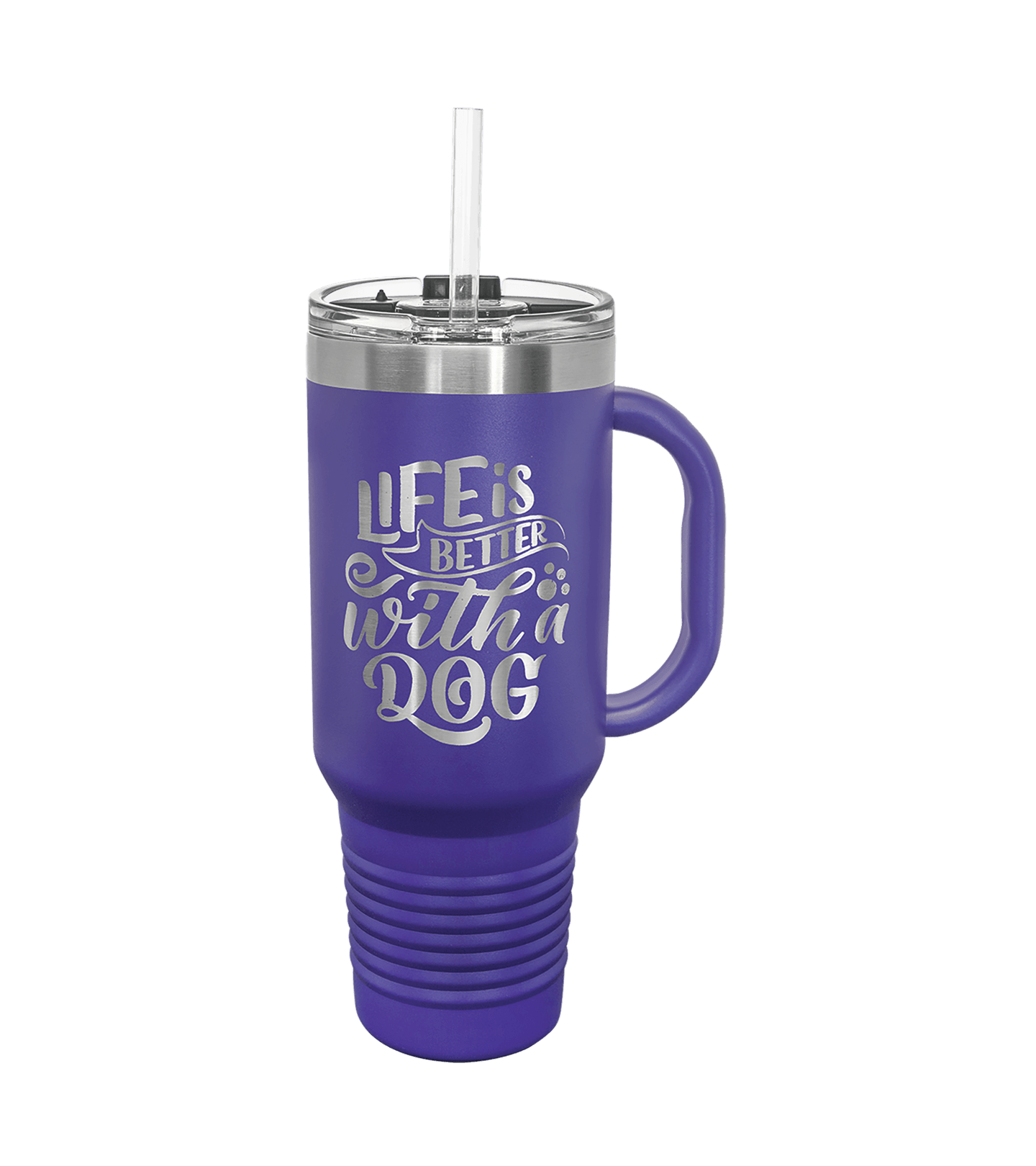 Insulated Personalized Travel Mug with Handle - 40 oz