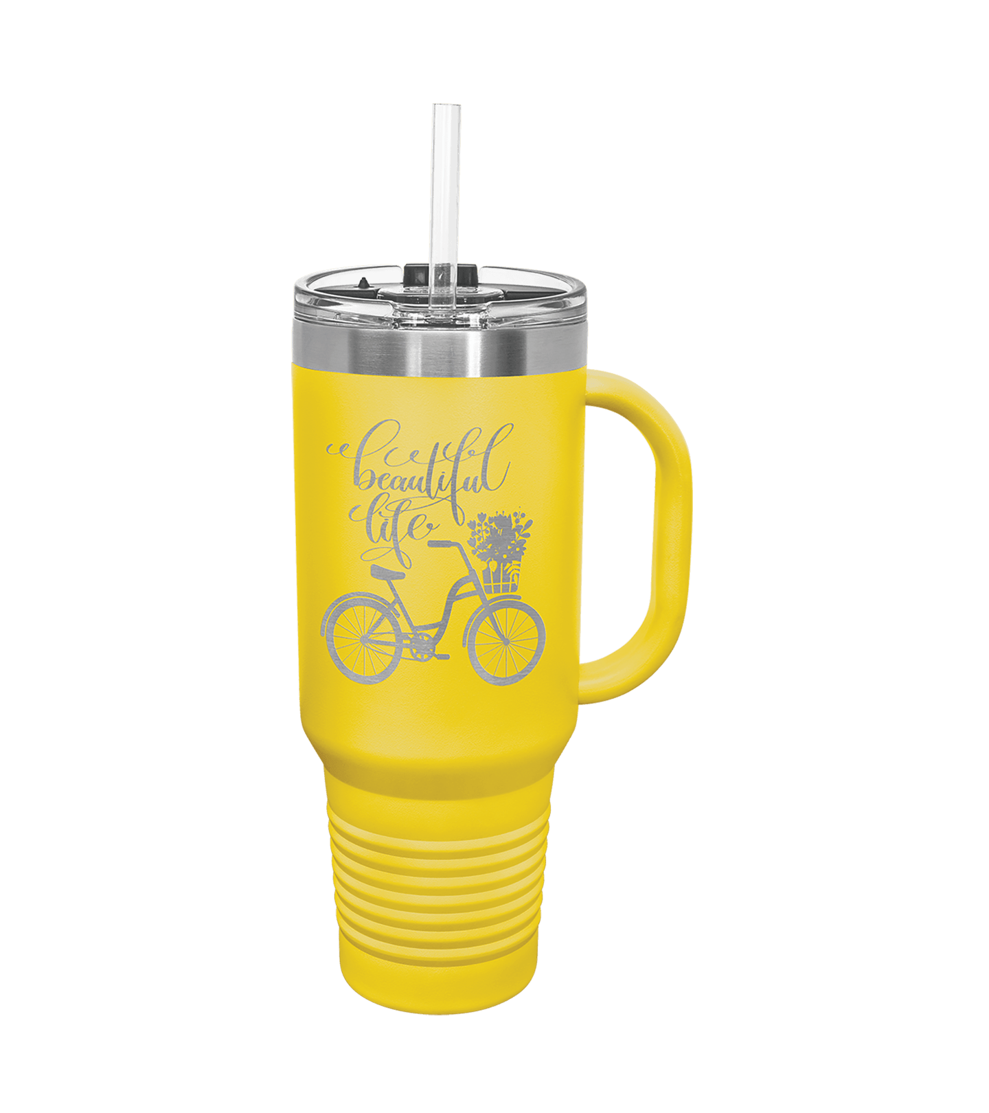 Insulated Personalized Travel Mug with Handle - 40 oz