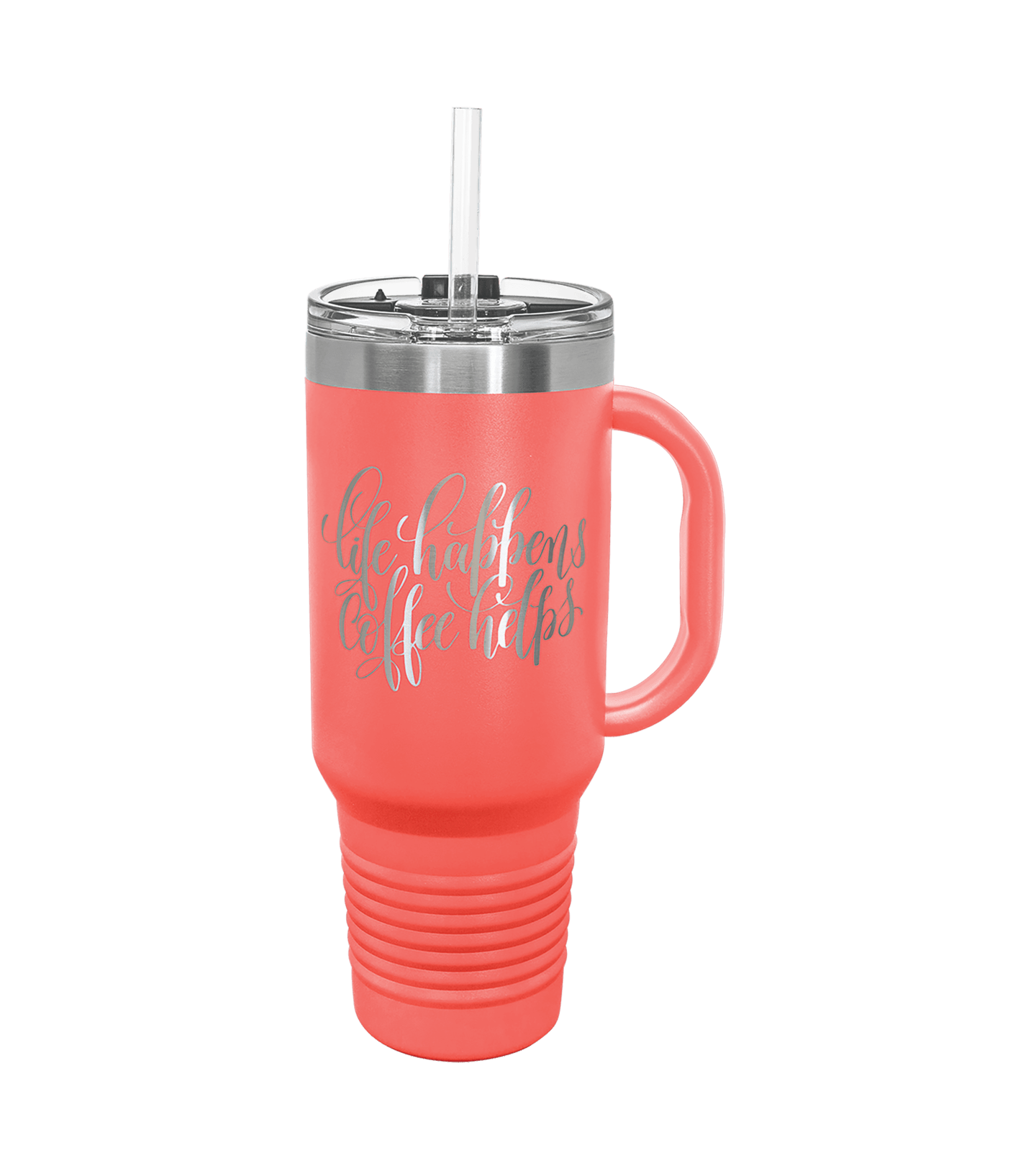 Insulated Personalized Travel Mug with Handle - 40 oz