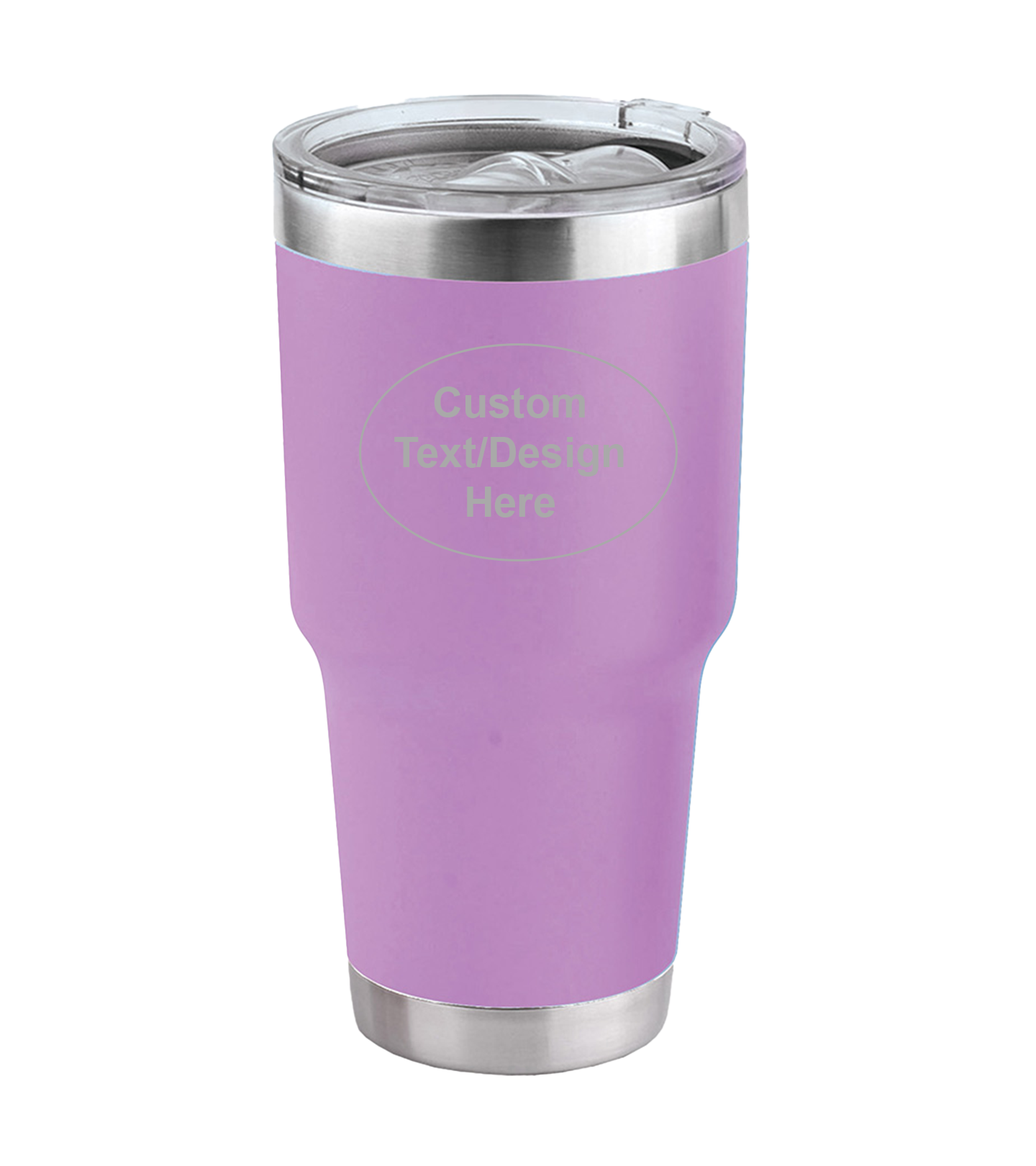 30 Oz Custom Insulated Light Purple Tumbler With Engraving
