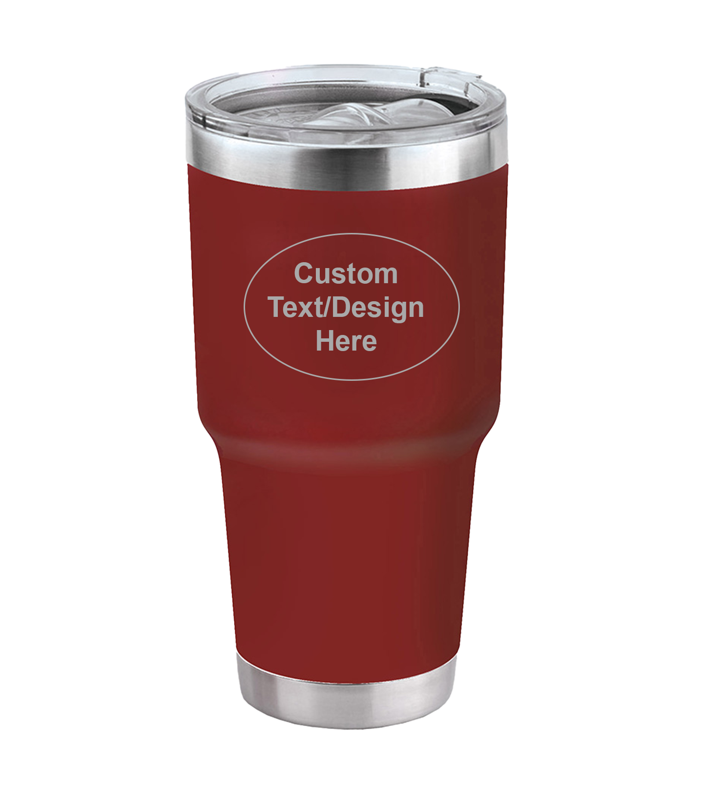 30 Oz Custom Insulated Maroon Tumbler With Engraving