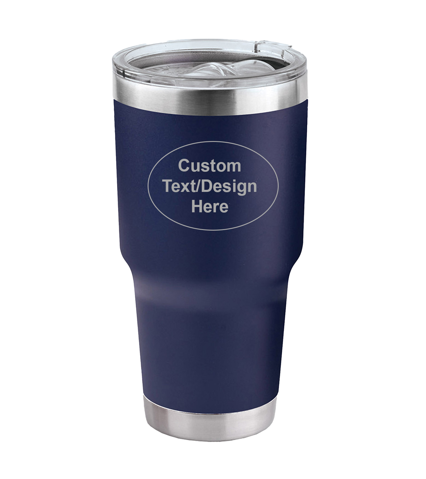 30 Oz Custom Insulated Navy Blue Tumbler With Engraving