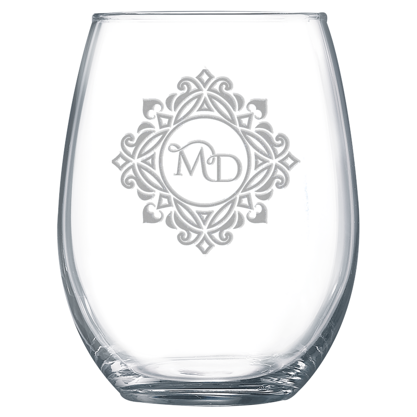 Engraved 15 oz Stemless Wine Glass