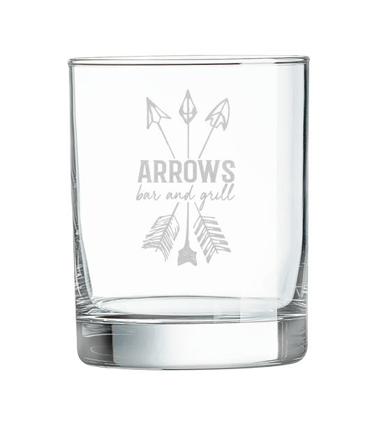 Engraved 13.75 oz Double Old Fashioned Glass