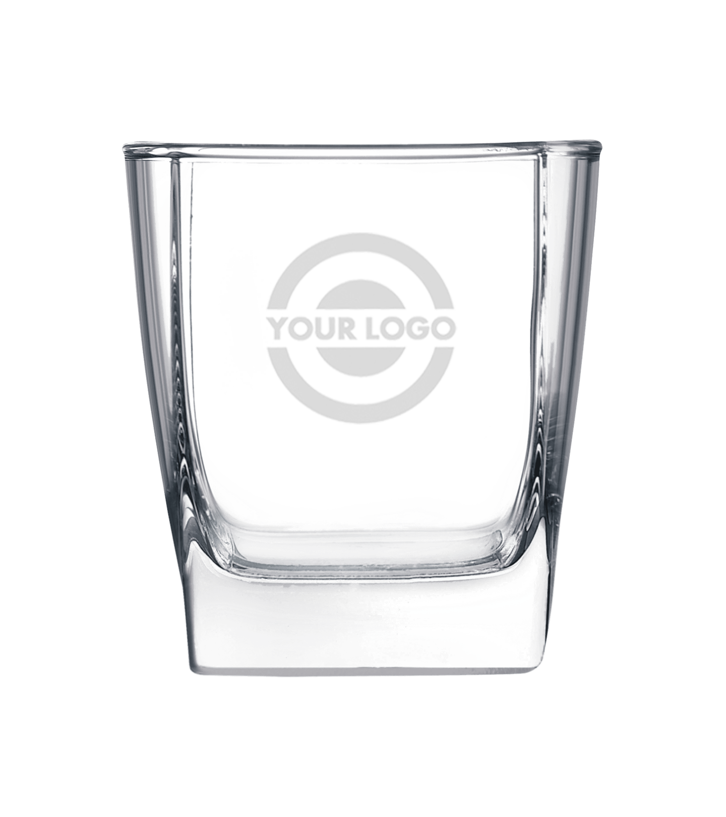 Custom Engraved 10.5 oz Square Rocks Glass