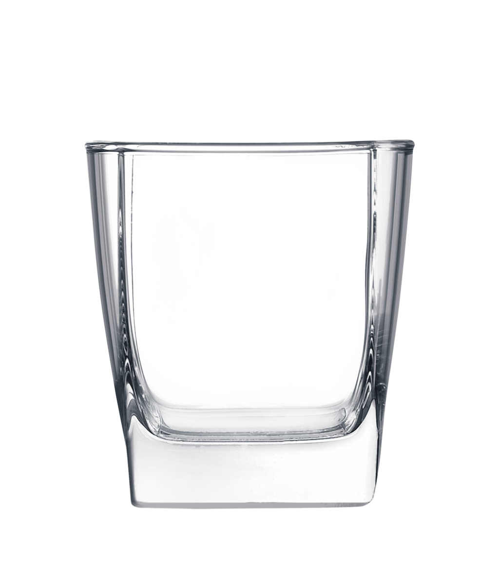 Engraved 10.5 oz Square Rocks Glass